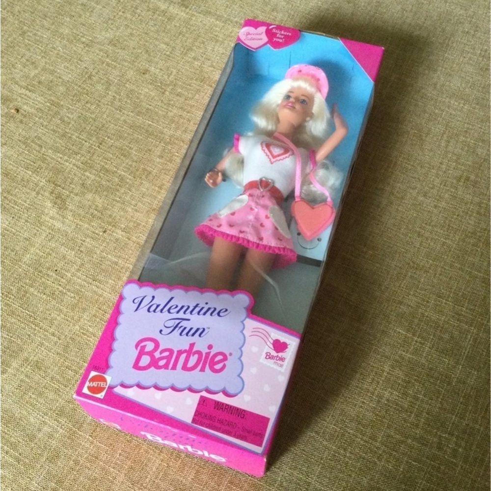 Mattel Barbie Valentine Fun Doll - Pink and White